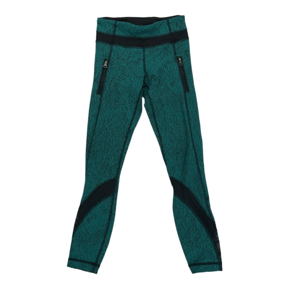 Lululemon Leggings Womens 2 Inspire Tight II Power Luxtreme Spray Jacquard Green